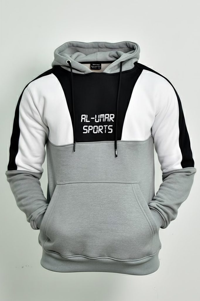 Velocity Panel Hoodie - Black & Ash Grey